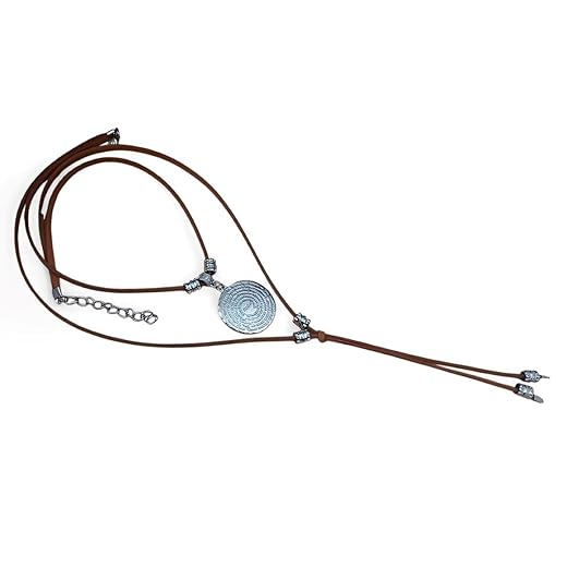 Colar De Couro Duas Voltas Pai Nosso Bijuterias Femininas