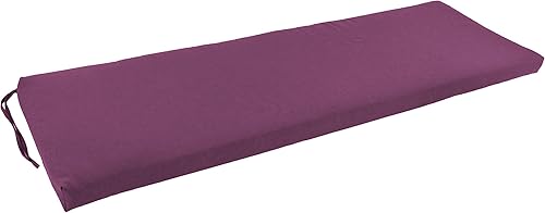 Miniatura 5 de Blazing Needles Cojín de banco de sarga, 60 "x 19", rojo rubí