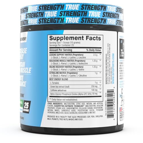 BPI Sports Best BCAA with Energy - Healthy BCAA Powder - Improved Performance - Lean Muscle Building - Accelerated Recovery - Proprietary Energy Blend - Watermelon Ice - 25 Servings - 8.8 oz.