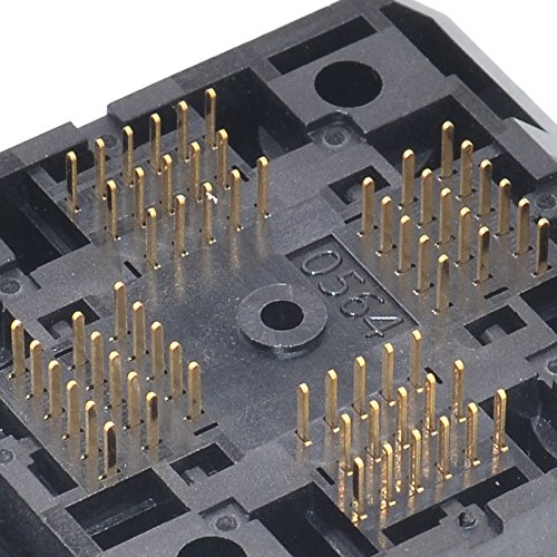 qfp64-05 socket ic burn-in tesing socket fpq-64-05-06 05mm pitch 10x10mm ic dimension clamshell socket soldering versionqfp64-05