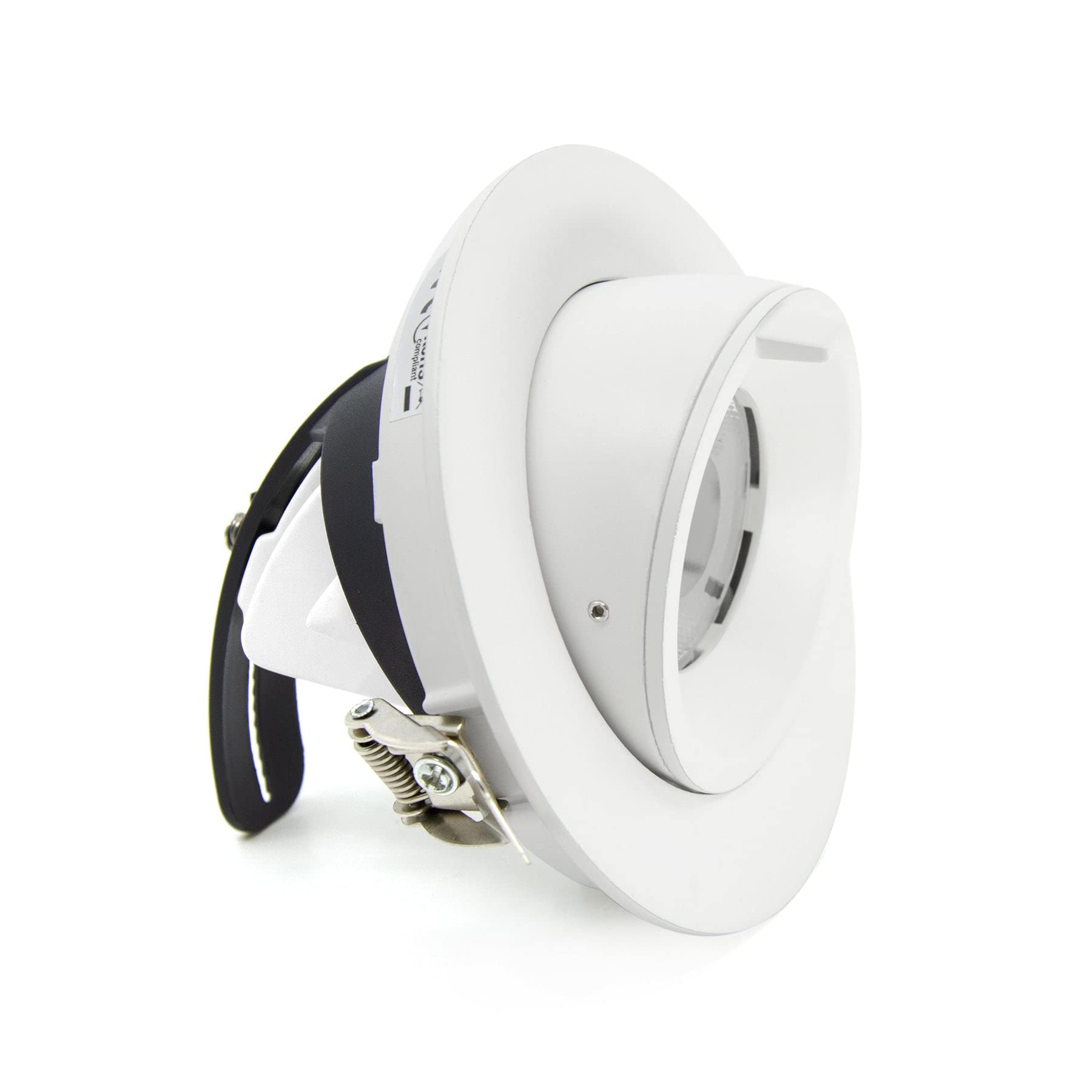 G.W.S® 20W Directional Adjustable Recessed Round LED Gimbal Light Scoop Retail Downlight Neutral White 4000K, LED Driver Included