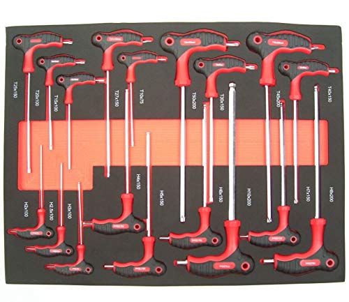 Werkstattwagen Werkzeugwagen inkl. Werkzeug 259tlg. Werkzeugsatz gefüllt B6195, inkl. 7-Fächer befüllt CR-V Werkzeugsatz, Werkzeugwagen 7 Fächer + Türfach AWZ – Bild 7