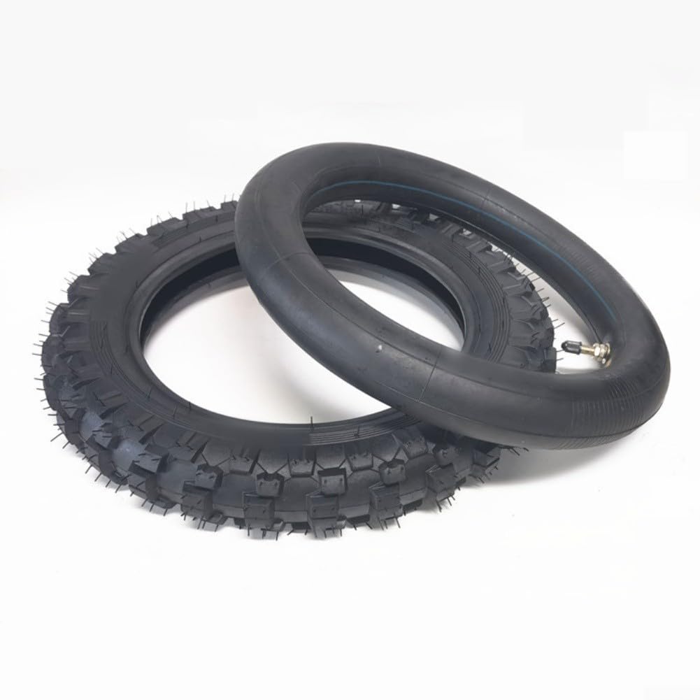 14 Zoll 2.50-10 Motorradreifen Set mit Schlauch, Robuste Nylonkarkasse für Pannenschutz, TR4 Ventil gerade oder gewinkelt,(curved mouth)