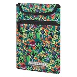 Baagl Laptop Hülle 15 Zoll Jungen - Notebook Sleeve Kinder Teenager - Laptoptasche Leicht & Schützend - für Schulrucksack & Alltag, 26x36 cm (Minecraft Chaos)