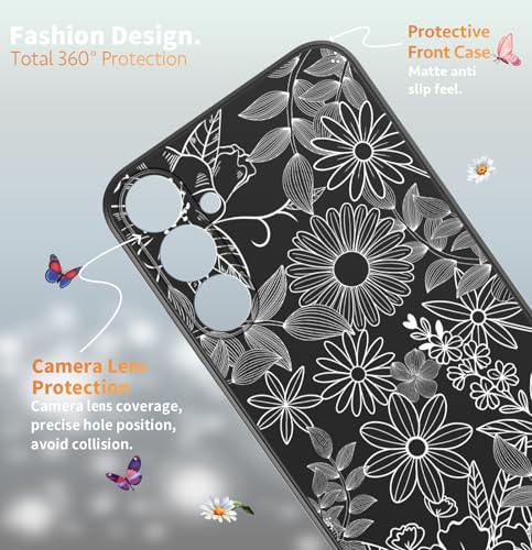 Image of for Samsung Galaxy S25 FE Case 5G 6.7 inch, [10FT Military Grade Drop Test] Flowers Planet Soft Slim TPU Protective Shockproof Phone Case Cover (Anthemy)
