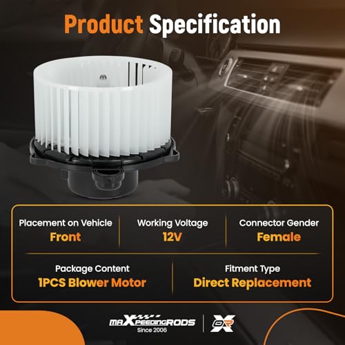 Image of maXpeedingrods HVAC Heater Blower Motor with Fan 700222 for Hyundai Elantra 2007-2010, Equus 2011-2013, Genesis 2009-2014, Santa Fe 2007-2009, Veracruz 2007-2012# PM9372 971144H000 F00S33F012