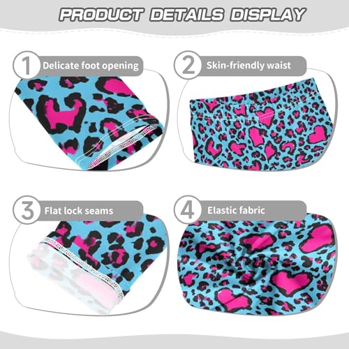 ALAZA Girls' Leggings Children's Yoga Pants Skinny Printed Dance Leopard Cheetah Hot Pink Comfortable 4T2