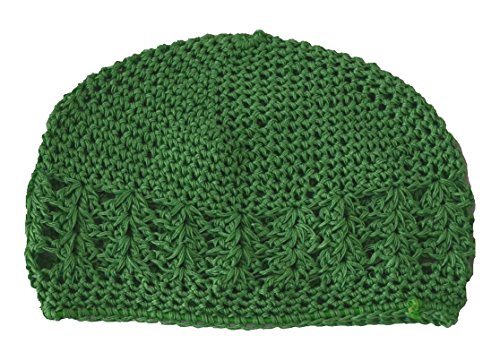 MM Kufi Hat Crochet Cap Beanie Kelly Green