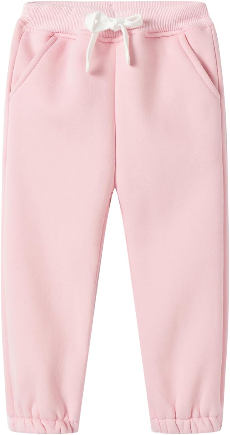 Mud Kingdom Girls Boys Drawstring Sweatpants Solid Colors Elastic Waist Slant Pockets 2-10 Years