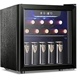 Antarctic Star ワインセラー 36L 12本 48缶収納可能 家庭用 コンパクト 静音設計 4-16℃精密温度調整 風冷循環 スリム自立式