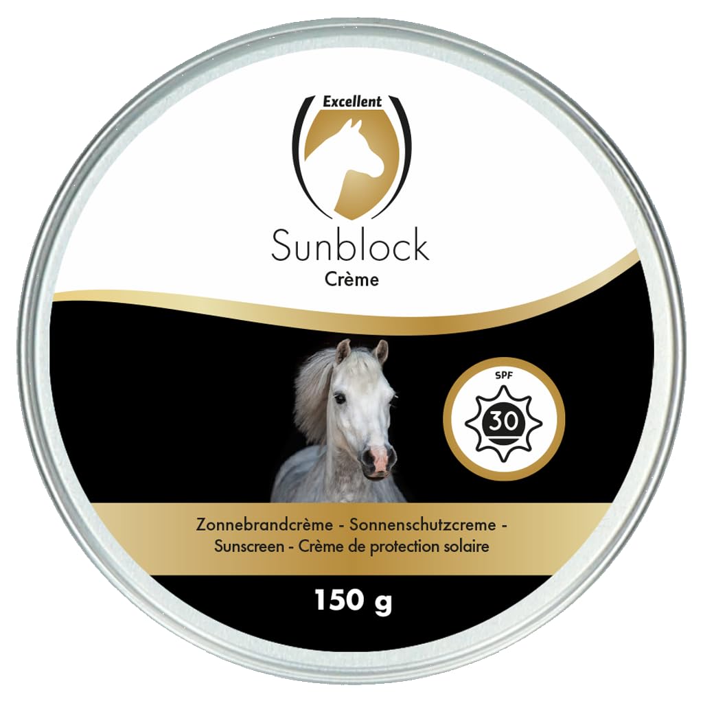 Holland Animal Care Excellent Equi - Protezione solare per cavalli - Per proteggere la pelle del tuo cavallo - Adatto per cavalli - 150 grammi