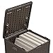 Suncast 60 Gallon Outdoor Storage Deck Box & 33 Gallon Trash Hideaway, Java