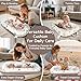Baby Lounger, Portable Baby Lounger for Newborn 0–24 Months, Infant Nest for Travel, Floor Time, and Crib Use, Baby Essentials for Home (Hoot)