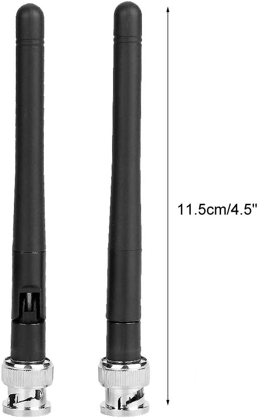 Aukson 2PCS UHF Antenna with BNC Connector for EW100 EW300 EW500 G3 Receiver HM, Black, normal - Image 4