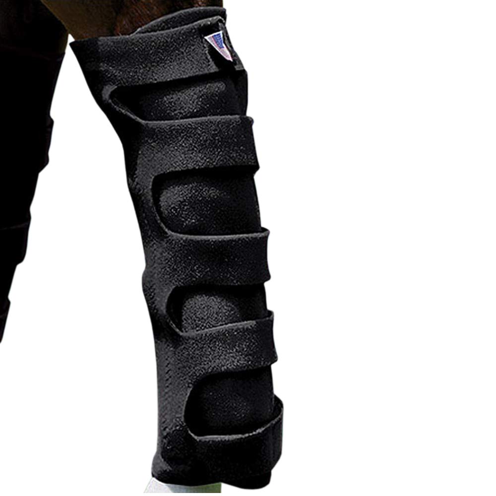 Professionals Choice Equine Six Pocket Ice Boot (Universal Size, Black)