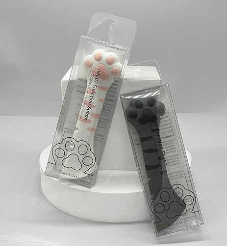 Miniatura 5 de Mini espátula de silicona con diseño de pata de gato, abrelatas de alimentos, tapa para abrelatas de alimentos, mini espátula para mascotas,