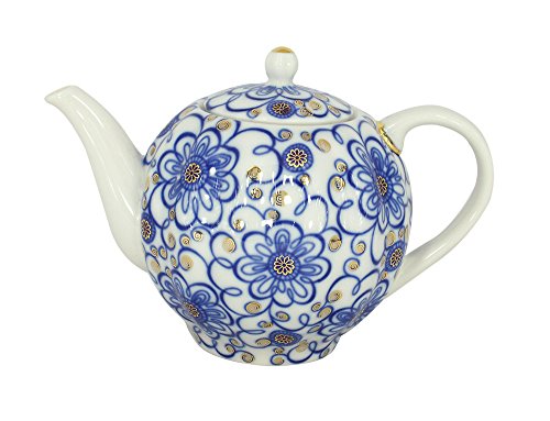 Lomonosov Porcelain Teapot Tulip Bindweed 3 Cups 20 oz/600 ml