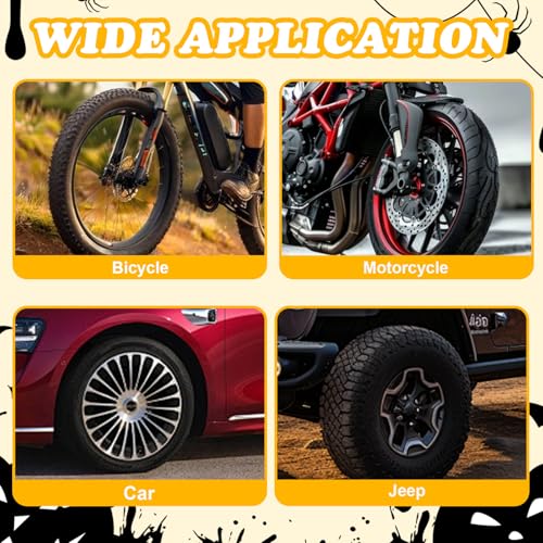 Rislobx 4 Pack Cute Bat Tire Valve Stem Cap, Halloween Valve Stem Cover, Funny Tire Air Caps for Cars Bikes Motorcycles Trucks, Decorative Car Wheel Accessories (Bat) - Thumbnail 6