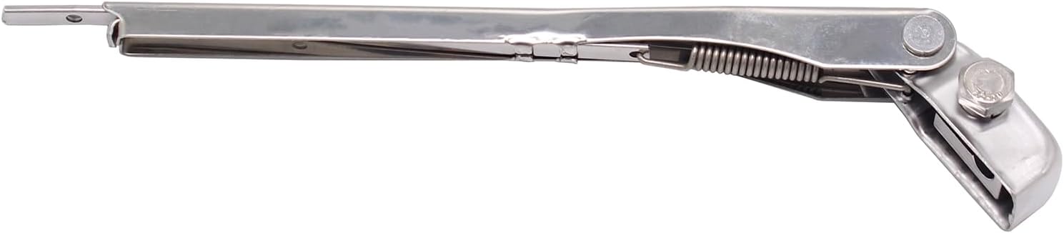10" Windshield Wiper Blade & 11" Windshield Wiper Arm Stainless Steel Universal Set Fits for Boat Jeep Chevy
