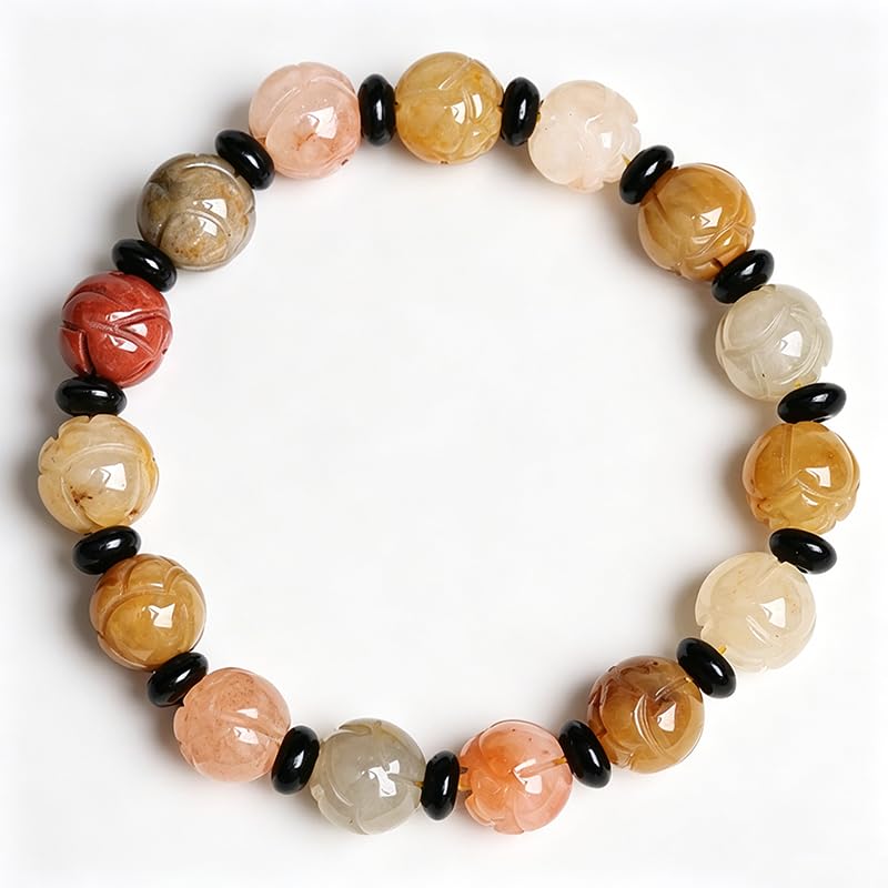 Pulsera de piedras preciosas yoga y bienestar natural unisex con cuentas elásticas