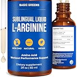 BASIC GREENS L Arginine Liquid - L-Arginine Supplement for Men and Women with Nitric Oxide Precursor, L Arginine Supplement