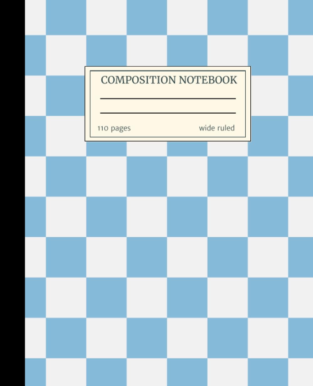 Preppy Composition Notebook: Blue Checkered Y2K Aesthetic Notebook for Kids & Teens | Preppy School Supplies | Wide Ruled Composition Notebook