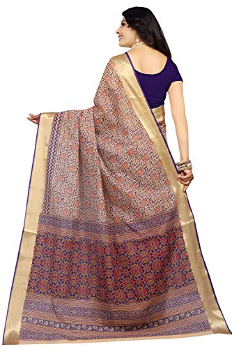 Image of RANI SAAHIBA Women's Bhagalpuri Art Silk Saree With Blouse Piece