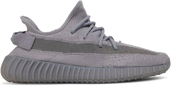 Tenis casuales adidas Yeezy Boost 350 V2 con cordones para hombre - Gris