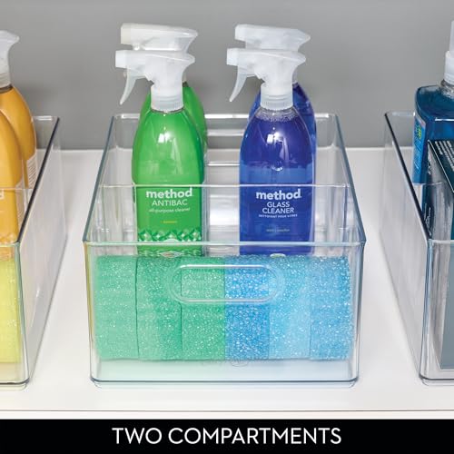 iDesign Divided All-Purpose Bin for Kitchen and Pantry Storage - Set of 4 - Clear - Made in USA by InterDesign - Image 6