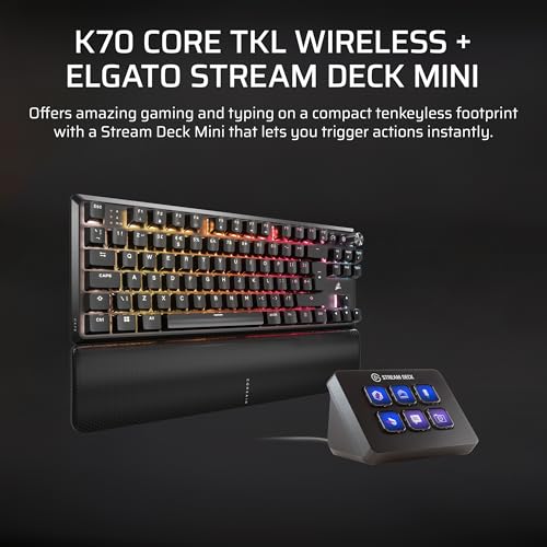 Teclado Gamer K70 CORE TKL Wireless Corsair miniatura 2