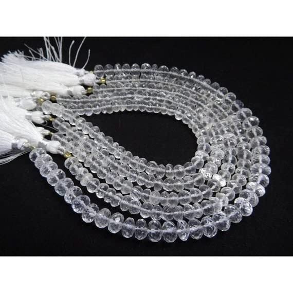 Quartz cristal de roche 7-8mm rondelle facettée : fini les perles ternes pour bijoux