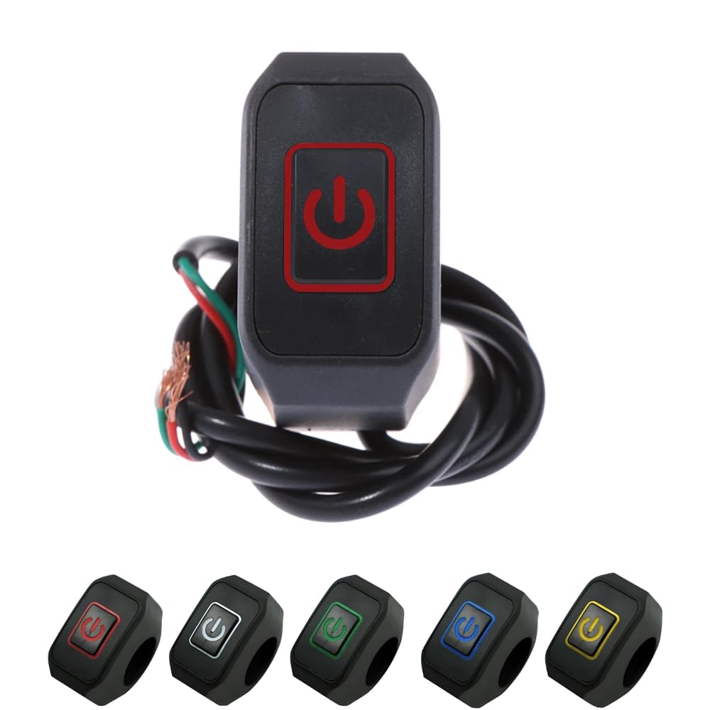 Autozap Motorcycle Push Button Handlebar Fog Light Control Switch On Off DC 12V and Waterproof for universal Bikes (Any Color Can Come As Per Availability)-image-31