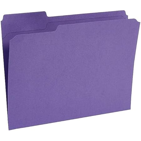 Smead File Folder, 1/3-Cut Tab, Letter Size, Purple, 100 Per Box (13043 - Foto 3