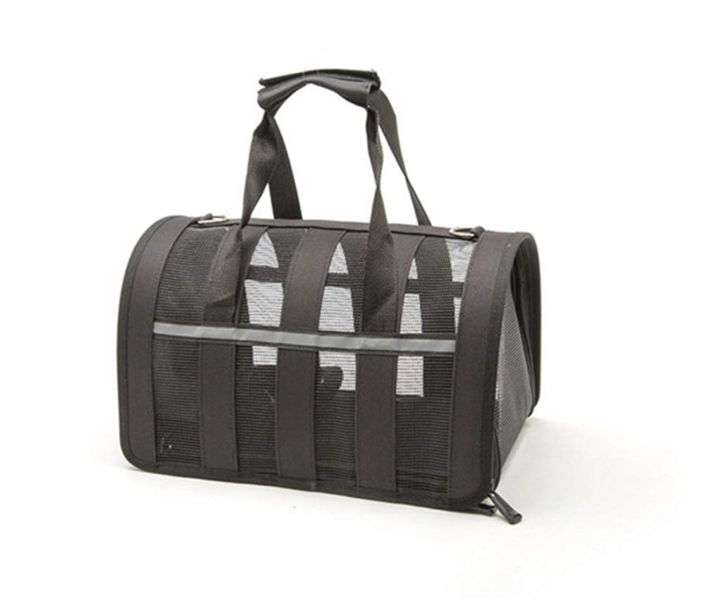 Sac pour chien kennel respirant diagonal noir pour chat et chiot L