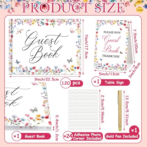 Libro de invitados de boda Engrowtic que evita hojas vacías con cartel 4