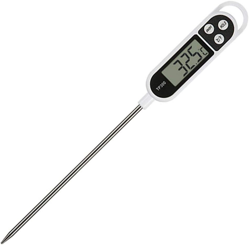 Cooking Thermometer,INRIGOROUS Digital Meat thermometer with Instant Read,Long Probe,Auto Off,LCD Screen Kitchen Thermometers for BBQ, Meat, Sugar, Milk, Water, Jam, Grill (1)