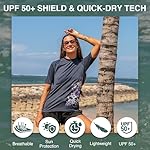 Kanu Surf womens Marina Upf 50+ Short Sleeved Active Rashguard & Workout Top - Image 2