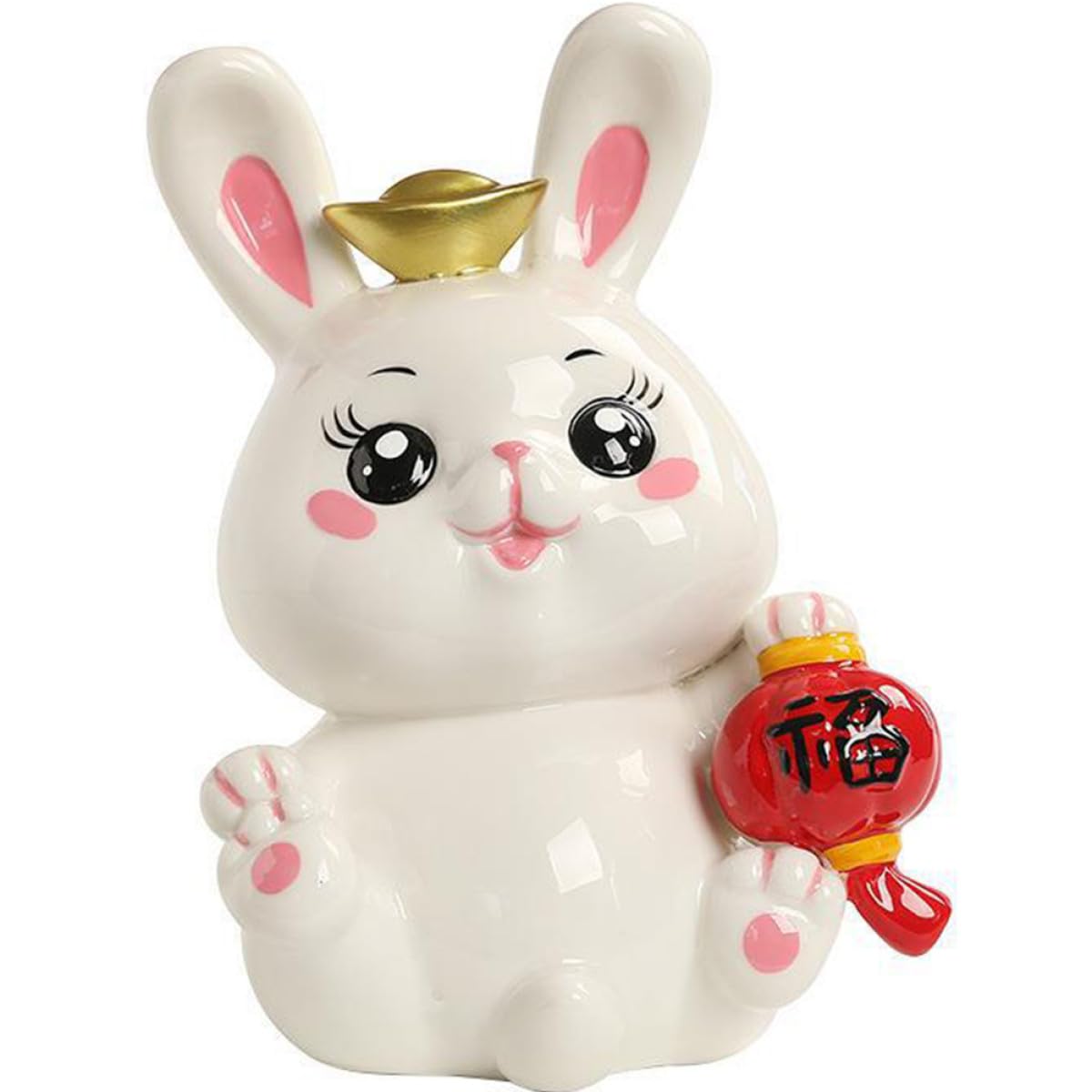Homoyoyo Tirelire pour Ranger des Pièces et Décorer Chambre ou Bureau en Céramique de Lapin Blanc Adorable Style Simple et Créatif pour Garçon et Filles