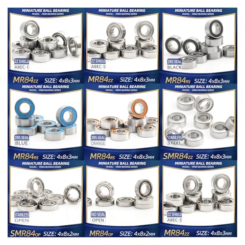 Roulements MR84 4x8x3 mm à billes pour outillage et micro moteurs - 3