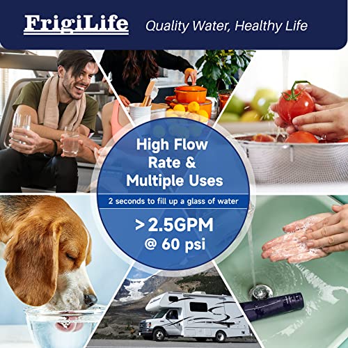 Frigilife Under Sink Water Filter System, 22K Gallons Ultra High Capacity, Direct Connect Under Counter Drinking Water System And Replacement Filter 0.5 Micron, Removes 99.99% Chlorine, Large Particle #TOP4