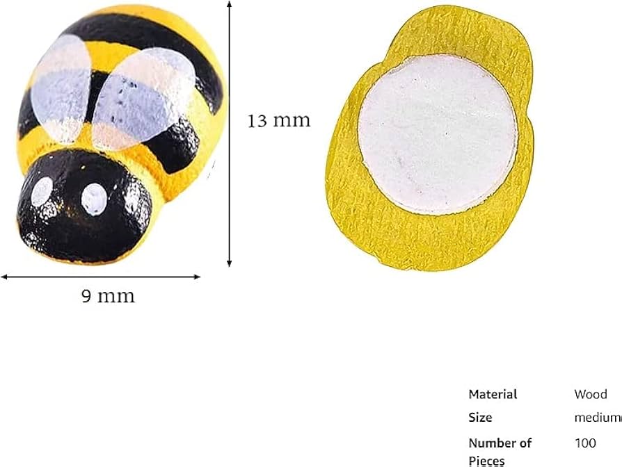 小物 bee Amazon.com: Lxnoap Mini Wooden Bees with Adhesive