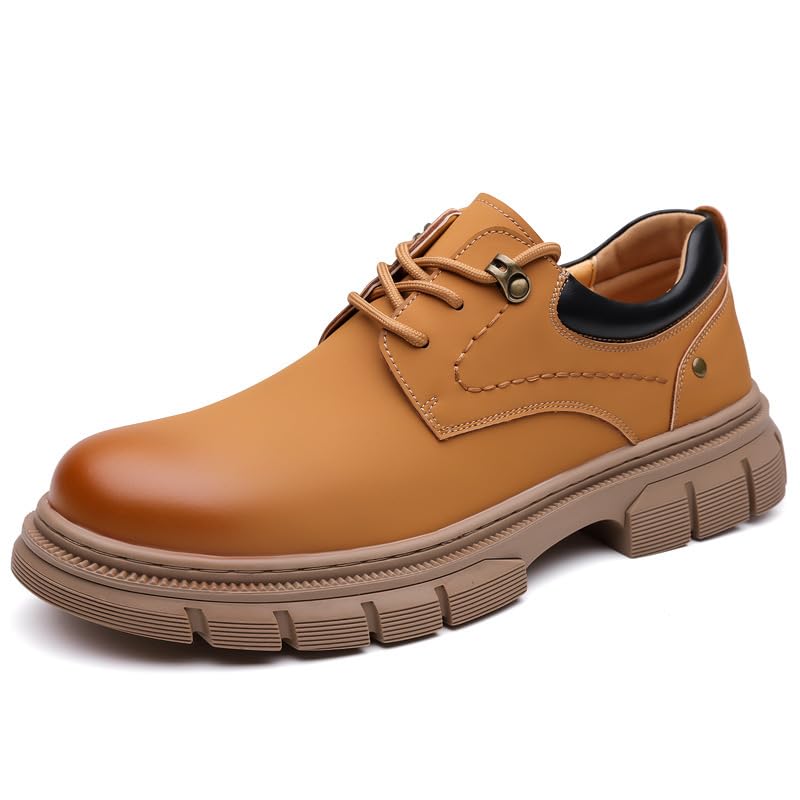 The Style YNA195 męskie buty oksfordzkie ze skóry bydlęcej, Brązowy, 40 EU