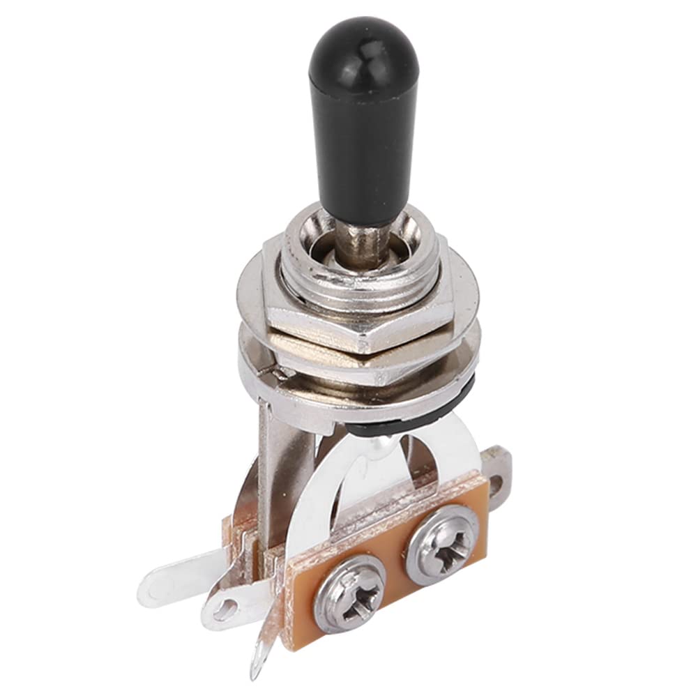 Guitar Pickup Selector, Guitar Toggle Switch Noise Free Durable Replaceable Control Tone for Bass for Player(Black)