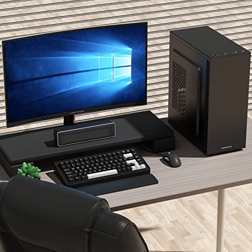 image for MOROVOL ATX PC Case Pre-Install 1x120MM Fan+1x80MM Fan, Support 5.25