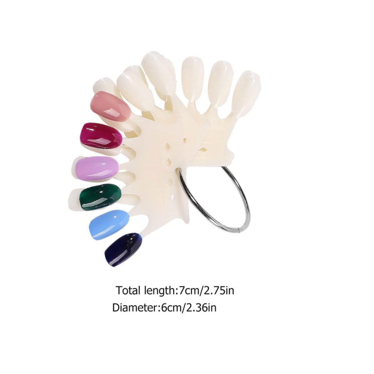Cabilock Nail Art Practice Tips Nail Display Cards Set 120 Pieces 60 Black Crown Color Cards + for Salon and Home Use