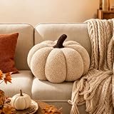 Kürbis Kissen, Halloween Kürbis Kissen, Kissen Kürbisform Weiss Dekokissen