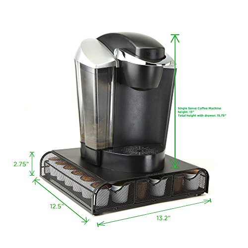 Mind Reader Anchor Collection Coffee Pod Holder, 36 Capacity, Black Metal Mesh #TOP2