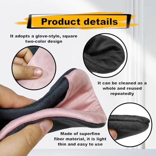 Car Screen Cleaner, Car Accessories Car Screen Wipes, Microfiber Auto Screen Cleaning Pad, Touch Screen Cleaner for Car, Fit for Car Dashboard LCD Display Interior Car Accessories(Pink gray) - Image 2