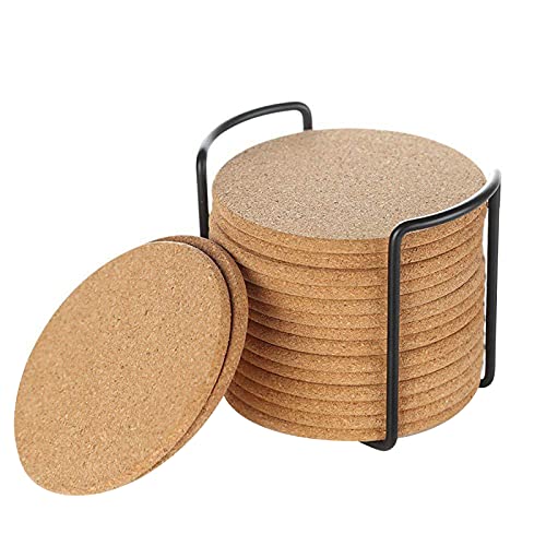 20 Sottobicchieri In Sughero Naturali Da 10 Cm – Assorbenti E Termici, Riutilizzabili Per Casa, Bar E Ufficio - 2