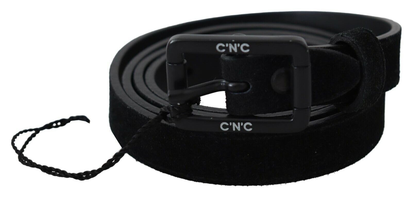 CoSTUME NATIONAL Elegant Black Leather Classic Womens Belt